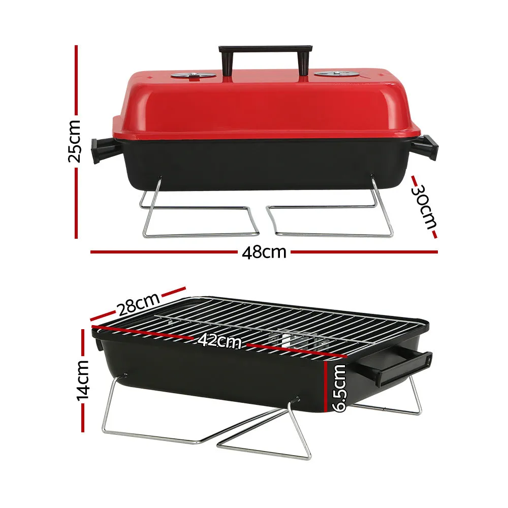 Portable Charcoal BBQ Grill, Lightweight, Steel, Grillz