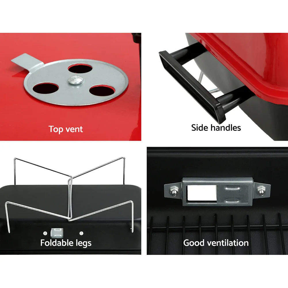 Portable Charcoal BBQ Grill, Lightweight, Steel, Grillz