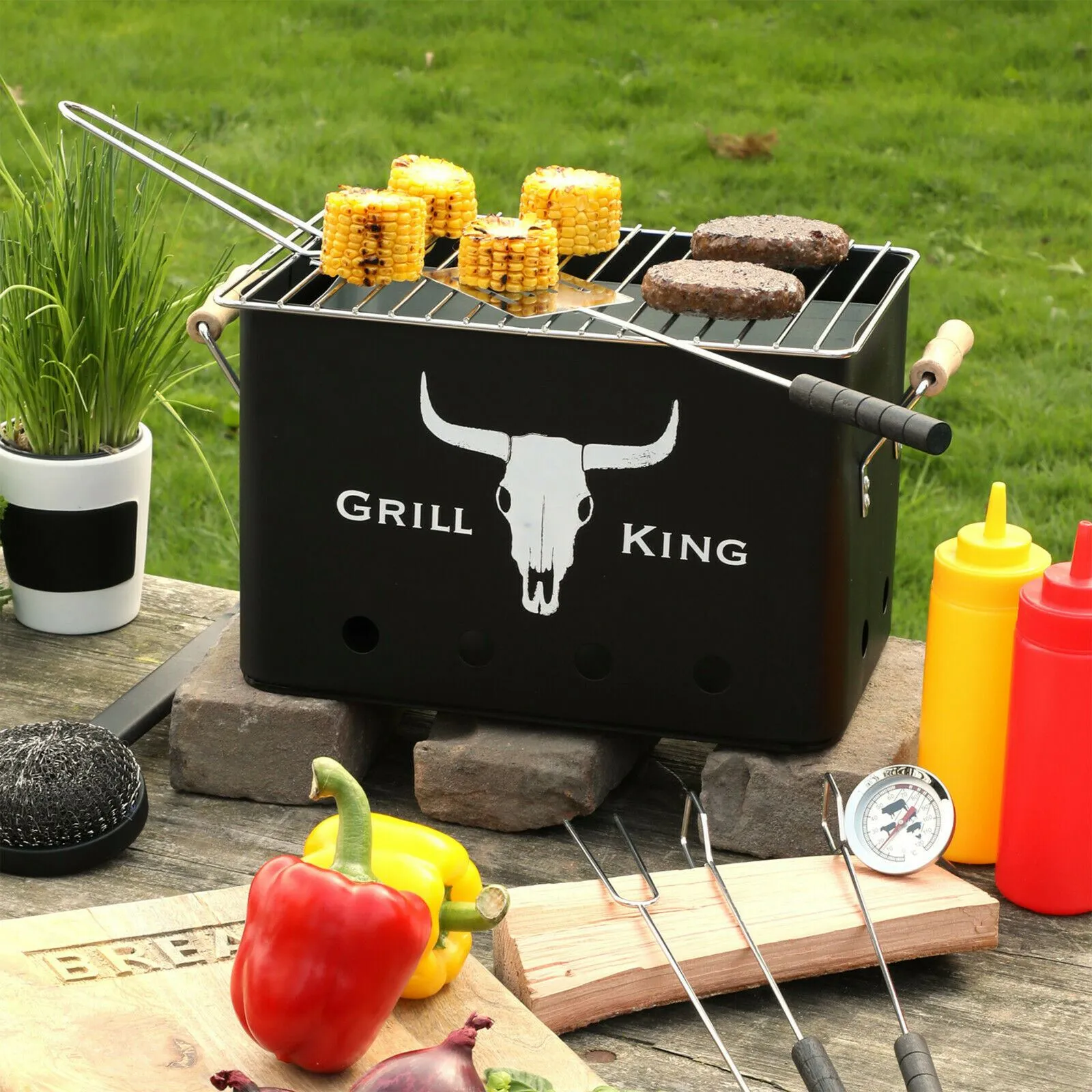 Portable Outdoor Charcoal BBQ Barbecue Grill