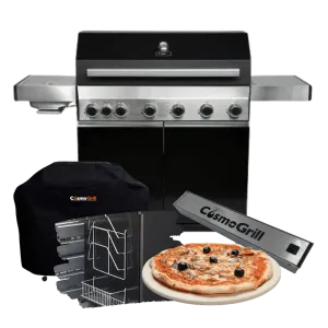 Premium Black 6 1 Gas Barbecue (Essential Bundle)