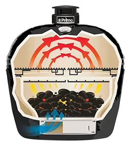 Primo Oval XXL 500 Charcoal Ceramic Kamado Grill PGCXXLH