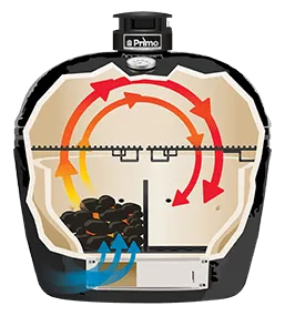 Primo Oval XXL 500 Charcoal Ceramic Kamado Grill PGCXXLH