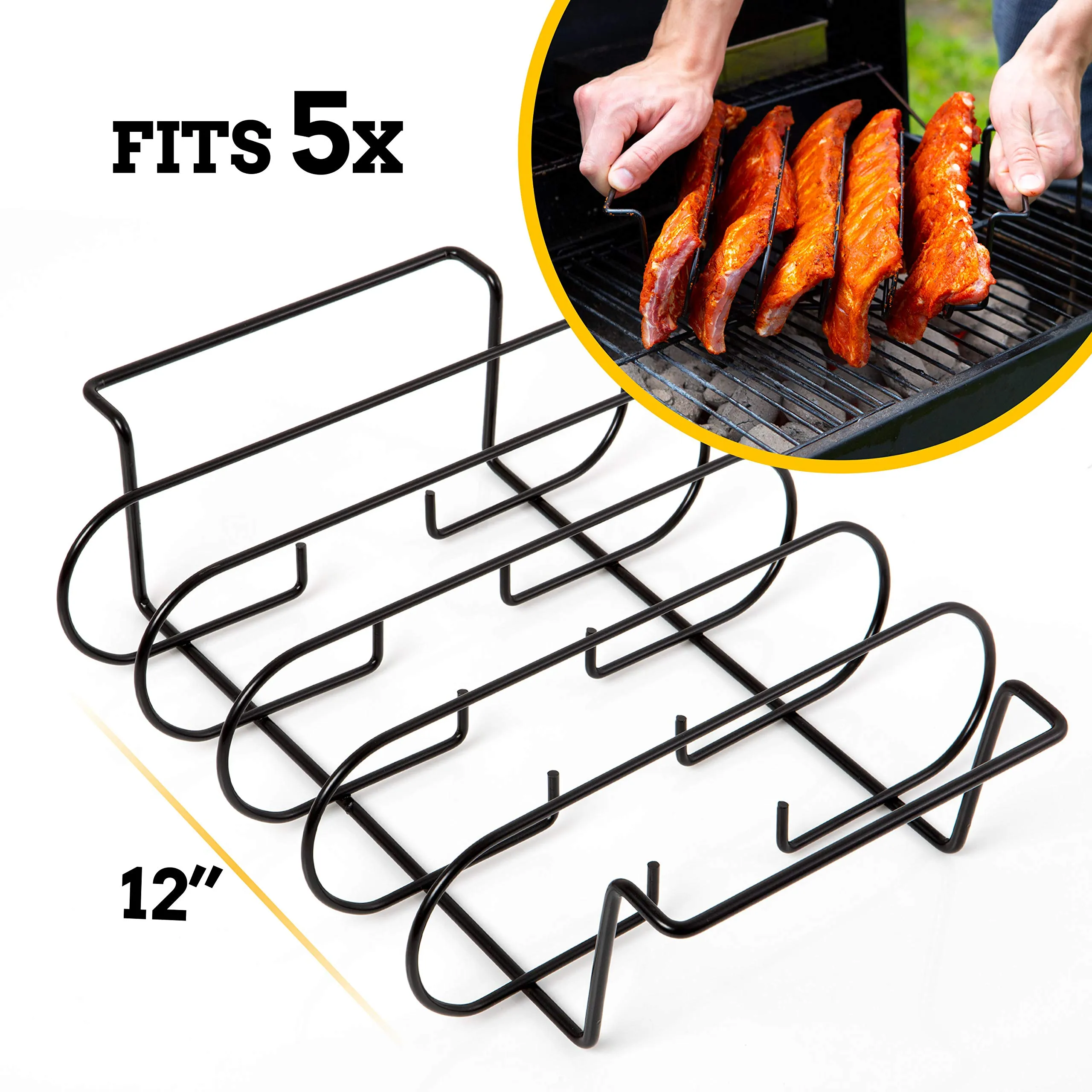 Rib Racks For Smoking  Bbq Rib Rack For Gas Smoker Or Charcoal Grill