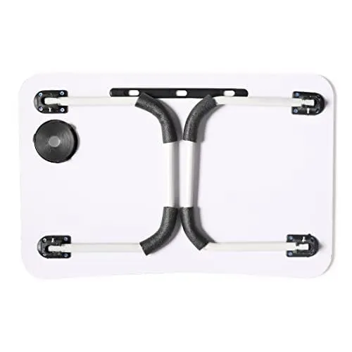 SAVYA HOME¬Æ Wooden Foldable Laptop Table with Mug Holder| Bed & Laptop Table | Portable & Sturdy | Set of 2 | Ludo & Brown