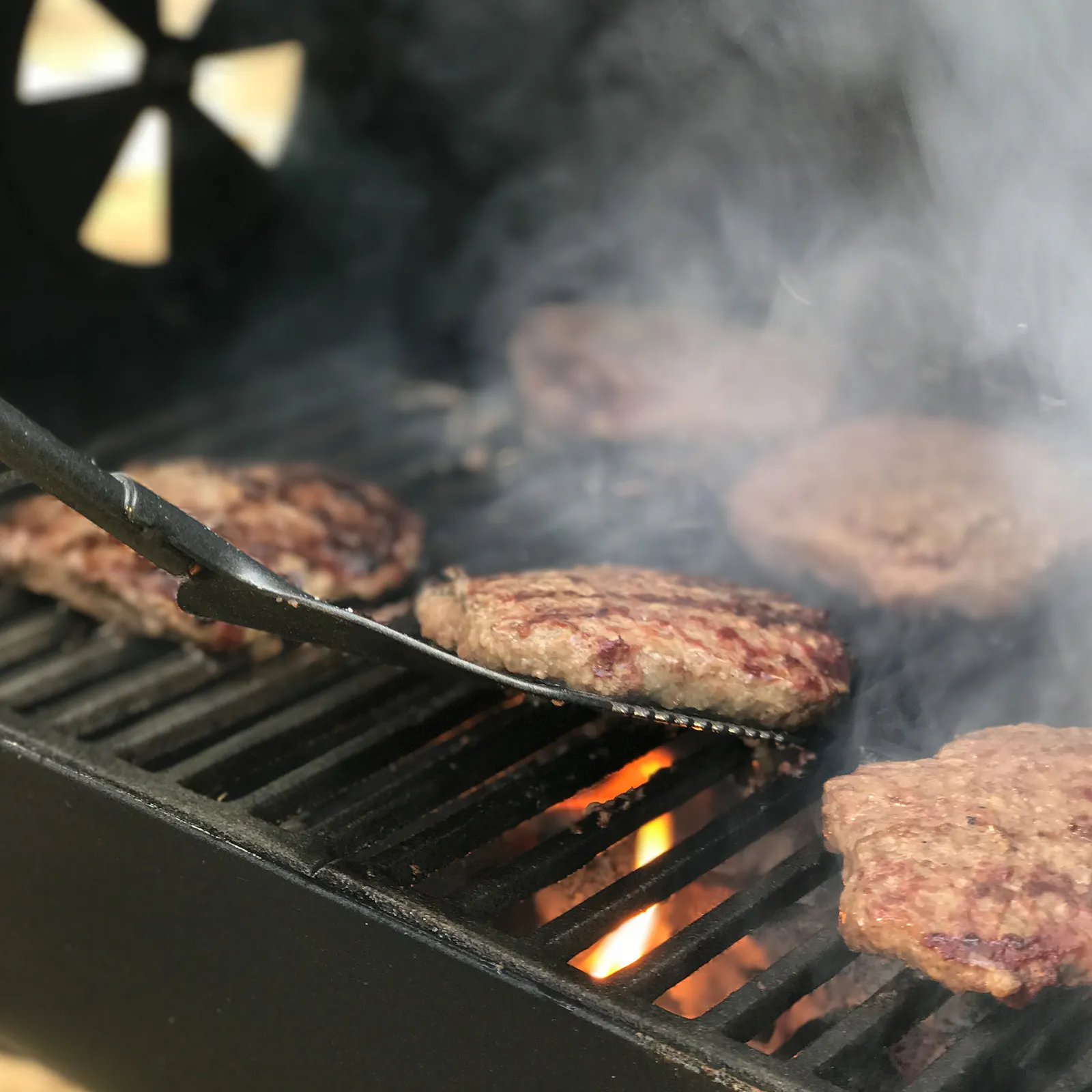 Side Fire Box/Table Top Grill Charcoal Grill, Metal Handle