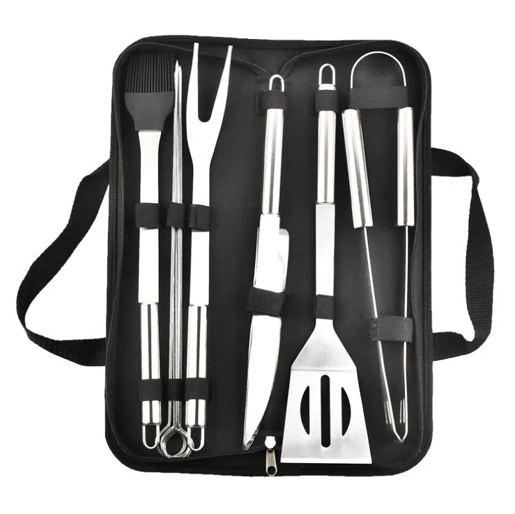 Stainless Steel Grill Bbq Barbecue Tool Set 3,5 and 7 pcs Outdoor Combination Barbecue Camping Supplies.