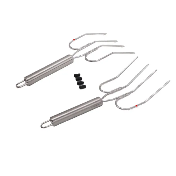 Stainless Steel Turkey Fork Roast Chicken Barbecue Special Barbecue Fork Barbecue Supplies Outdoor Barbecue Tools