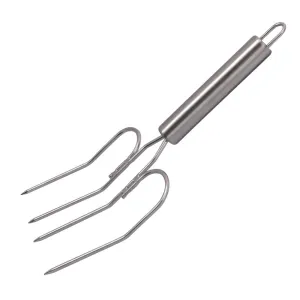 Stainless Steel Turkey Fork Roast Chicken Barbecue Special Barbecue Fork Barbecue Supplies Outdoor Barbecue Tools