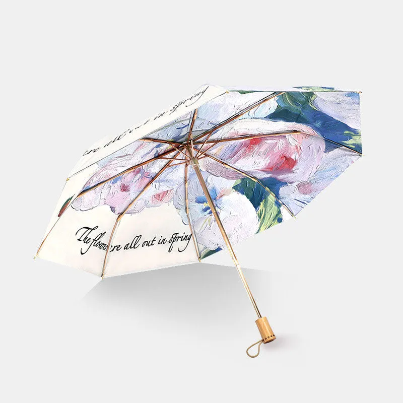 Sun protection and UV protection sun umbrella 60% off flat mini portable sunshade umbrella for both rain and shine