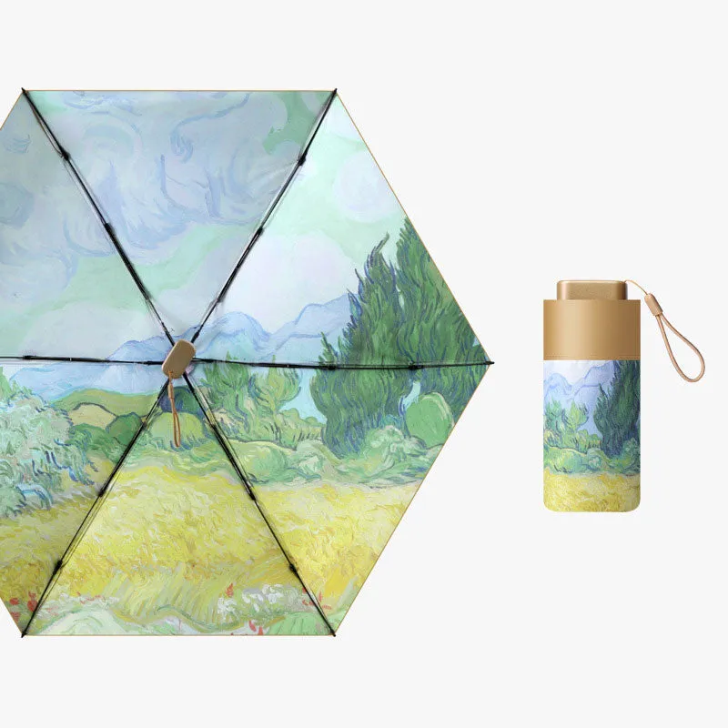Sun protection and UV protection sun umbrella 60% off flat mini portable sunshade umbrella for both rain and shine