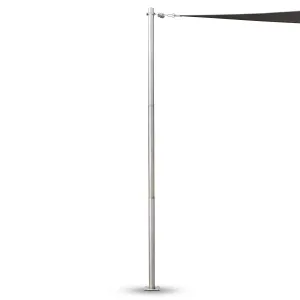 Sun Shade Sail Impact Resistant Stainless Steel Pole / Installation Hardware