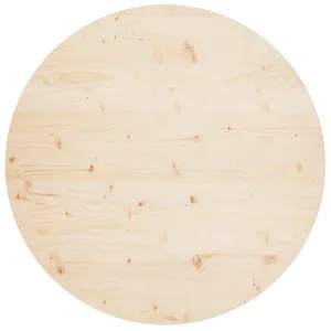 Table Top Ø90x2.5 cm Solid Wood Pine
