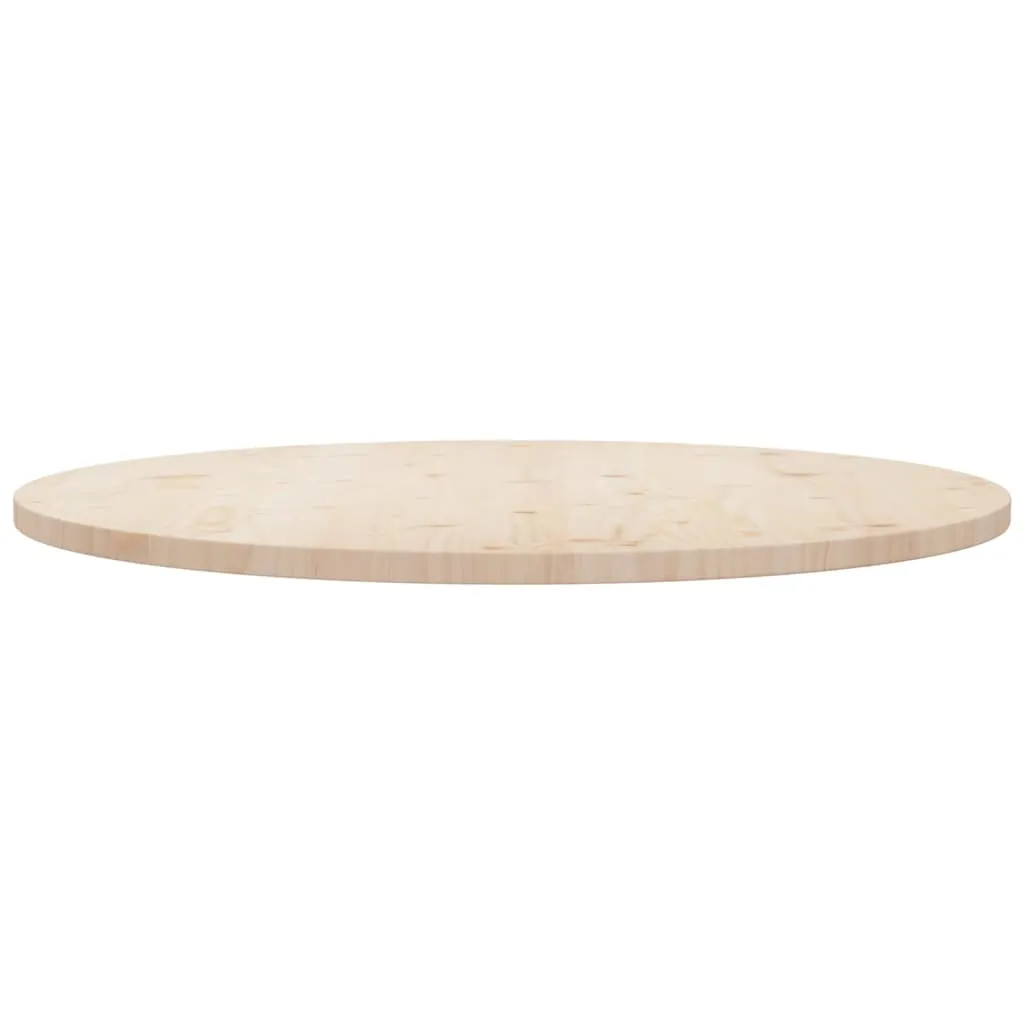 Table Top Ø90x2.5 cm Solid Wood Pine