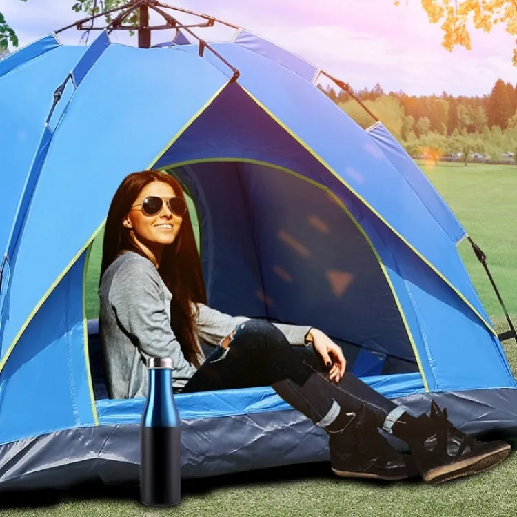 TC-014 Outdoor Beach Travel Camping Automatic Spring Multi-Person Tent For 3-4 People(Blue)