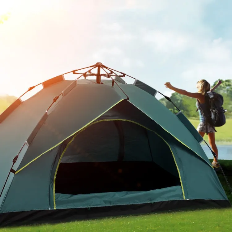 TC-014 Outdoor Beach Travel Camping Automatic Spring Multi-Person Tent For 3-4 People(Blue)