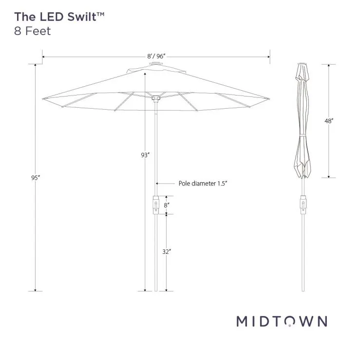 The LED Swilt™ - Terylast Midtown Stripes
