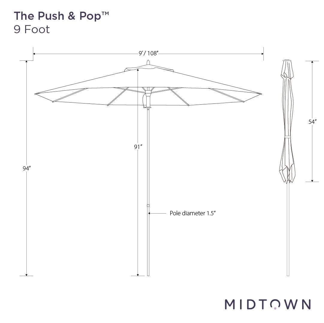 The Push and Pop™ - Sunbrella Canvas Haze