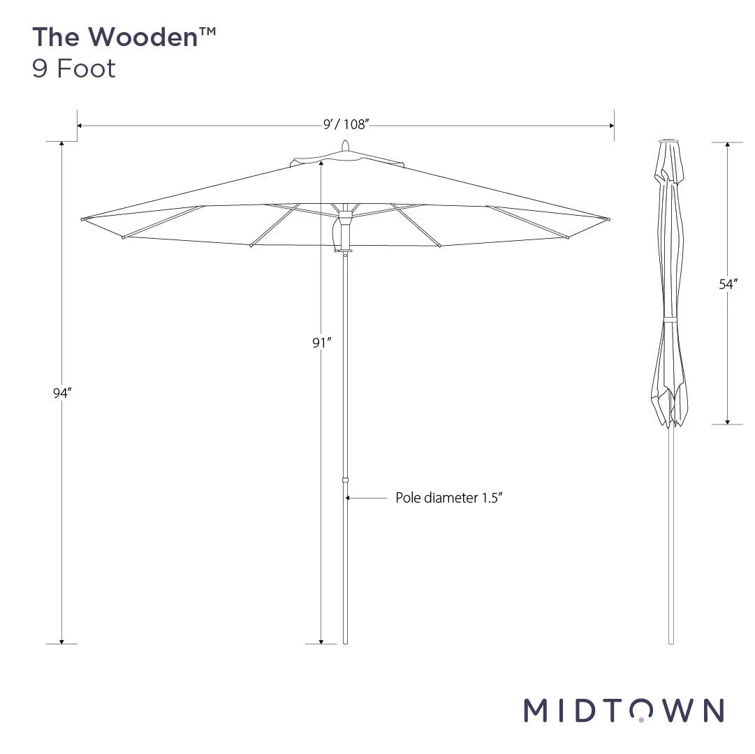 The Wooden™ - Sunbrella Black And Grey