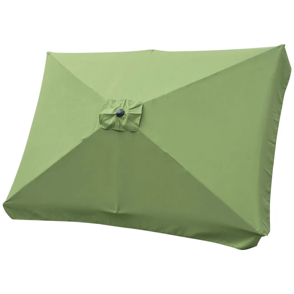 TheLAShop 10'x6.5' 6-Rib Patio Rectangular Umbrella Replacement Canopy