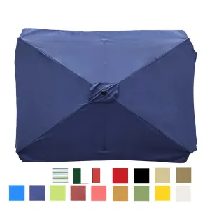 TheLAShop 10'x6.5' 6-Rib Patio Rectangular Umbrella Replacement Canopy