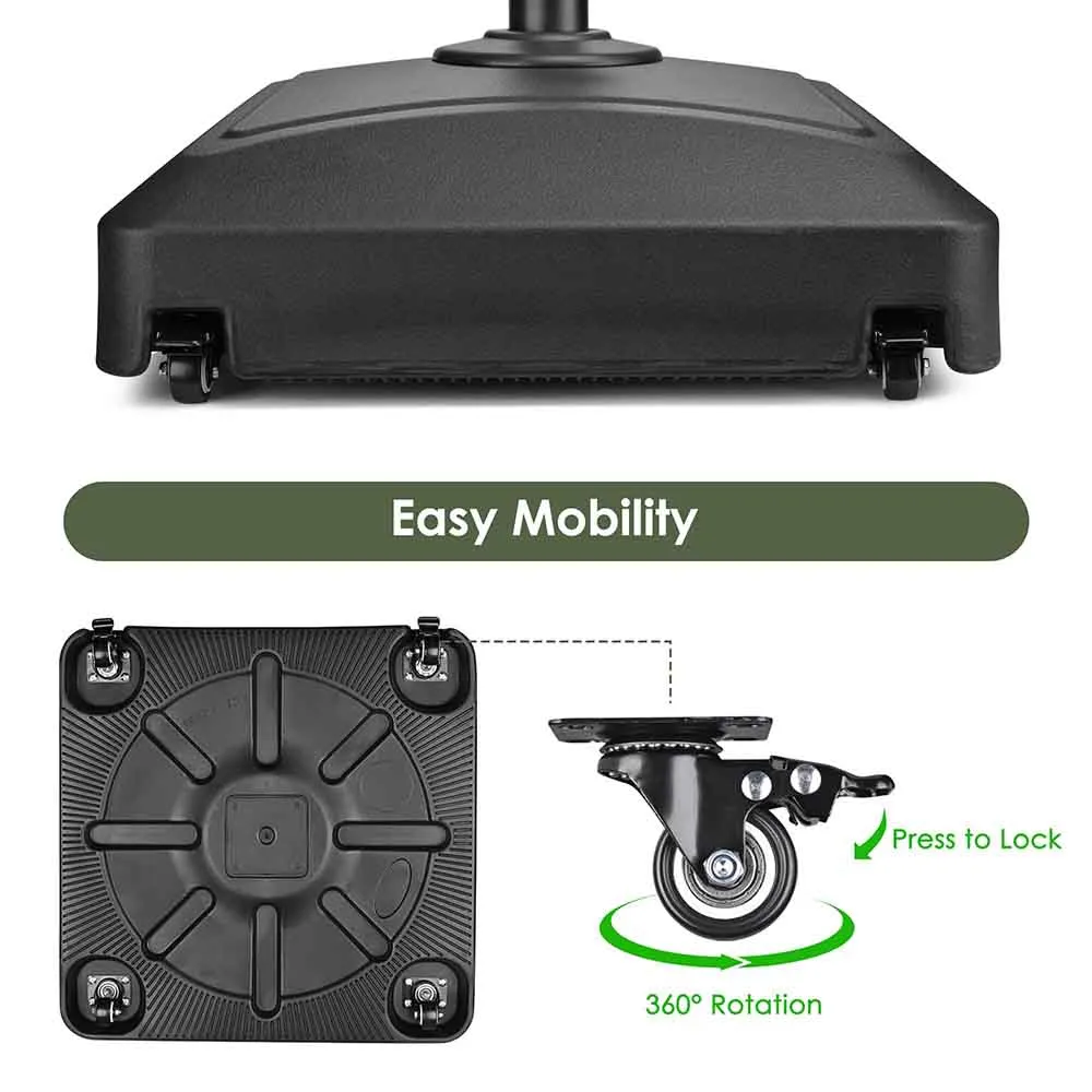 TheLAShop 143 lbs. Rolling Umbrella Base Weight for Poles D1 7/8"