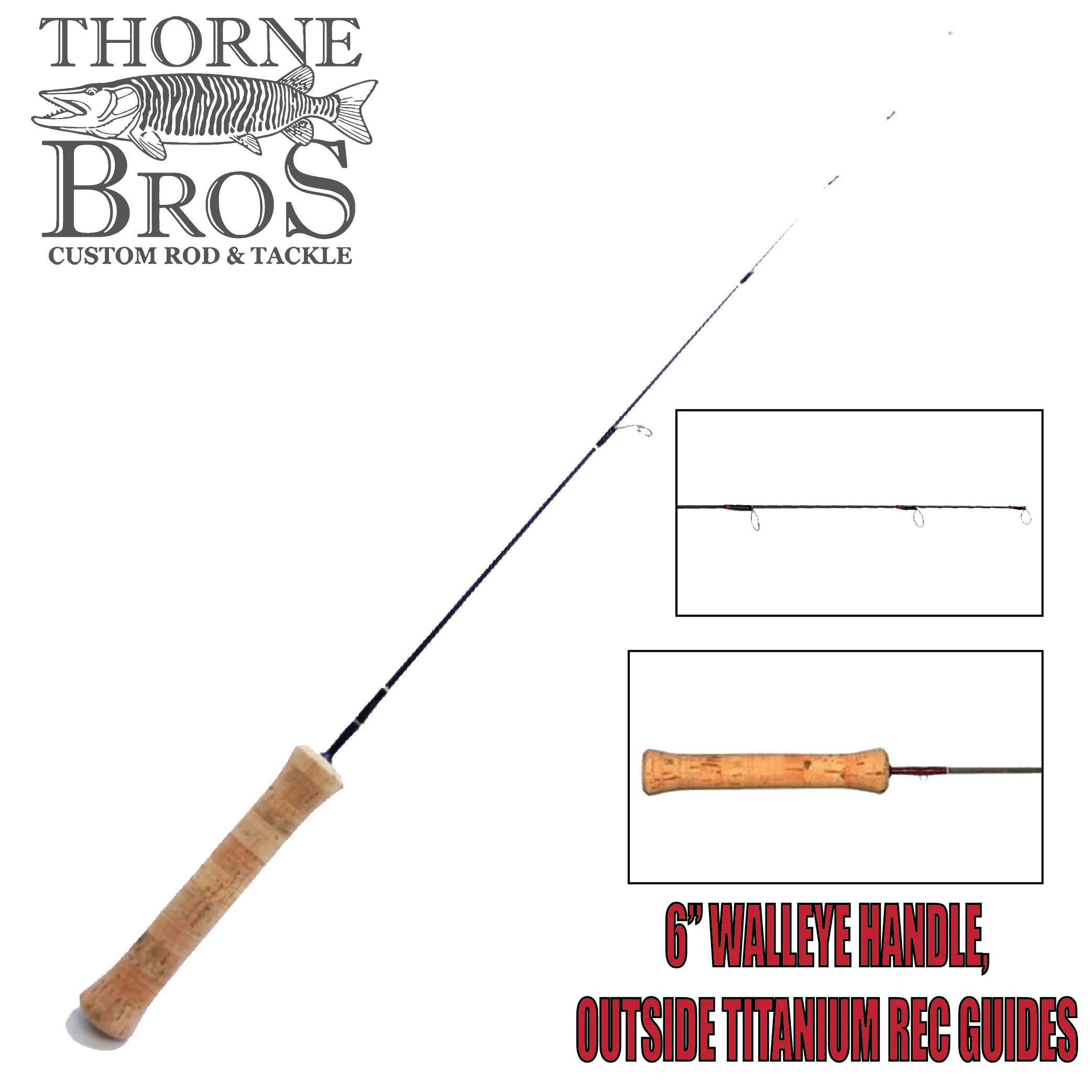 Thorne Brothers Custom Ice Rod -  Panfish Sweet Heart Options