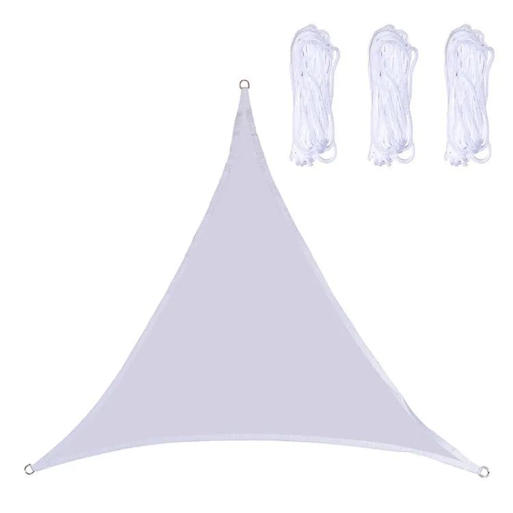 Triangle Outdoor Garden Sunshade Sail Waterproof Anti-UV Canopy, Size: 4m x 4m x 4m(White)
