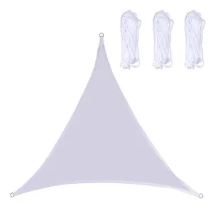Triangle Outdoor Garden Sunshade Sail Waterproof Anti-UV Canopy, Size: 4m x 4m x 4m(White)