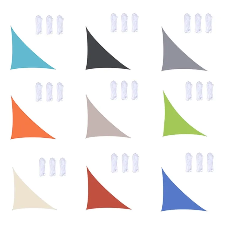 Triangle Outdoor Garden Sunshade Sail Waterproof Anti-UV Canopy, Size: 5m x 5m x 7.1m(Grey)
