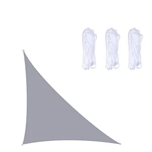 Triangle Outdoor Garden Sunshade Sail Waterproof Anti-UV Canopy, Size: 5m x 5m x 7.1m(Grey)