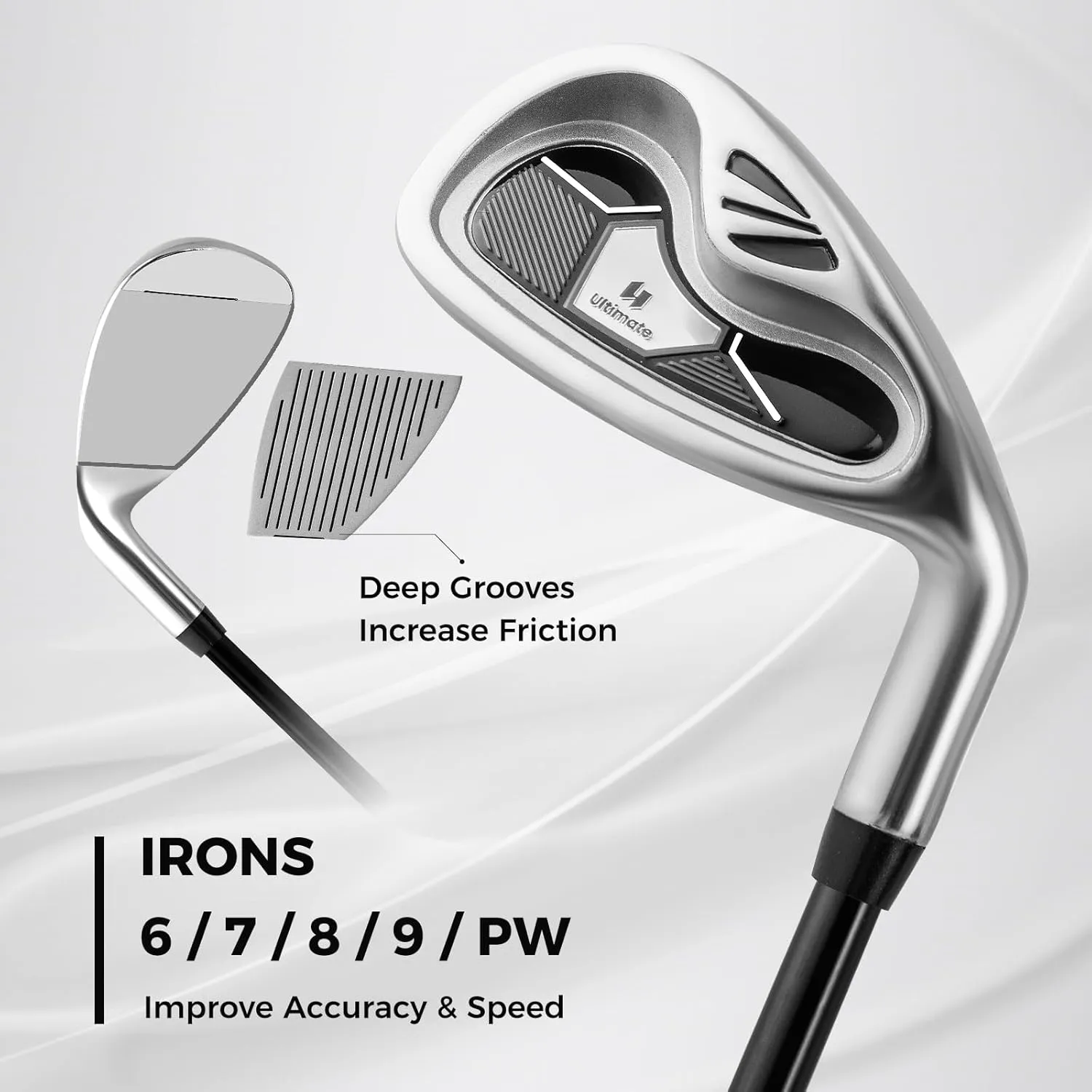 ULTIMATE Women's Complete Golf Club Set, 9/10/11pcs Right Handed Ladies Golf Clubs Set w/ 460cc Alloy Driver, #3 Fairway Wood, #4 Hybrid, #6/#7/#8/#9/#P Irons & Putter