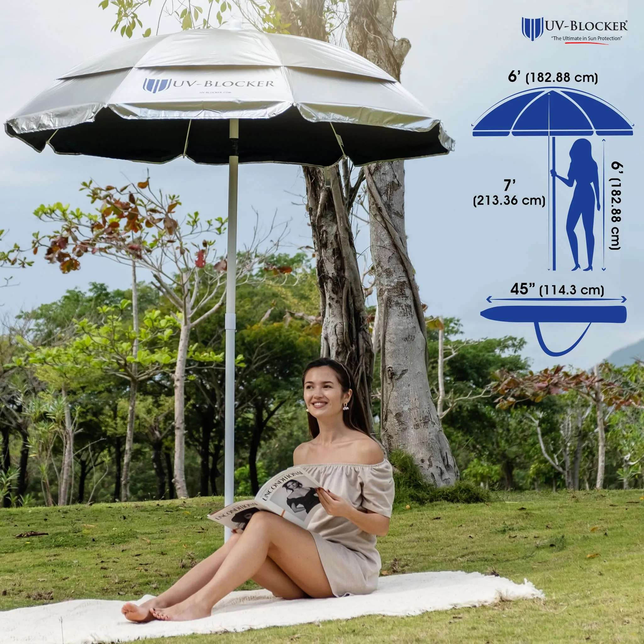 UV Protection Personal Beach Umbrella