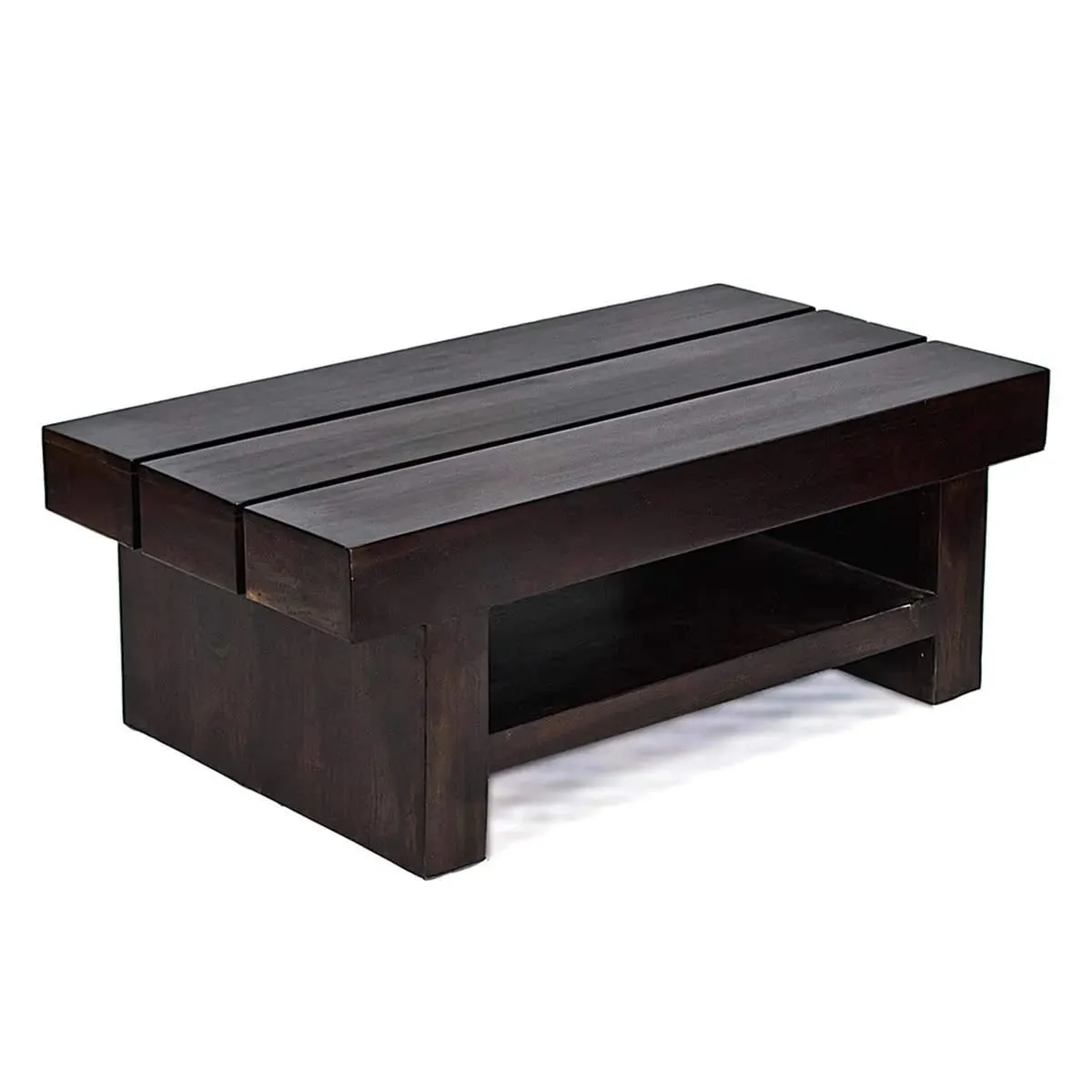 VK Furniture Rectangle Sheesham Wood Coffee Table for Living Room | Wooden Center Table | Modern Center Coffee Table Furniture for Home Hotel Restaurant | Walnut Finish