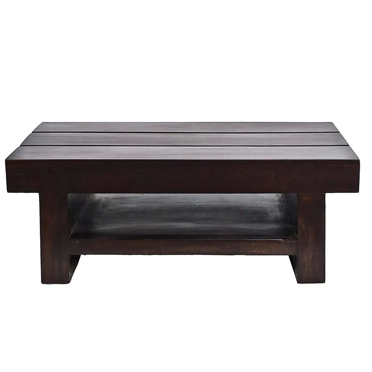 VK Furniture Rectangle Sheesham Wood Coffee Table for Living Room | Wooden Center Table | Modern Center Coffee Table Furniture for Home Hotel Restaurant | Walnut Finish