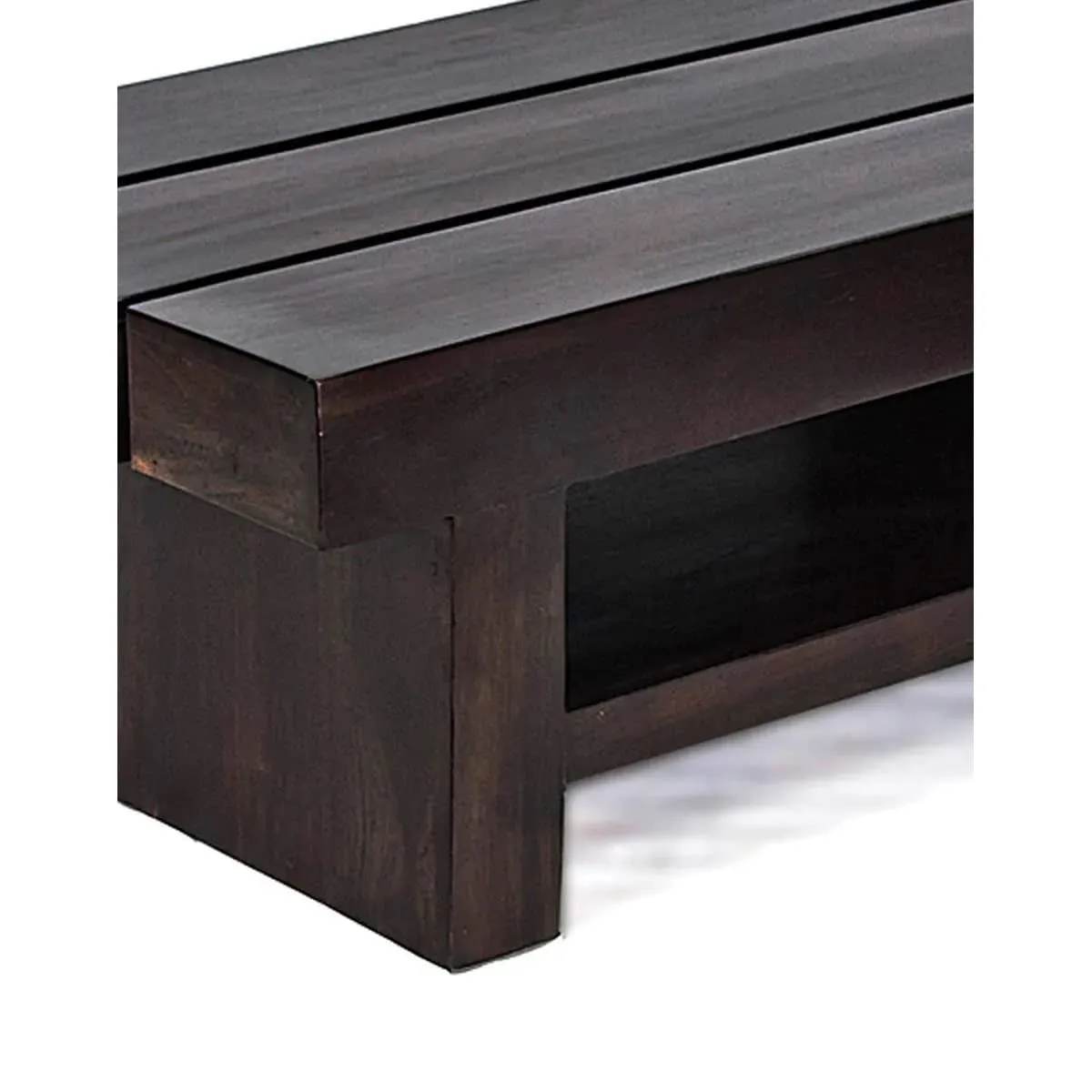 VK Furniture Rectangle Sheesham Wood Coffee Table for Living Room | Wooden Center Table | Modern Center Coffee Table Furniture for Home Hotel Restaurant | Walnut Finish