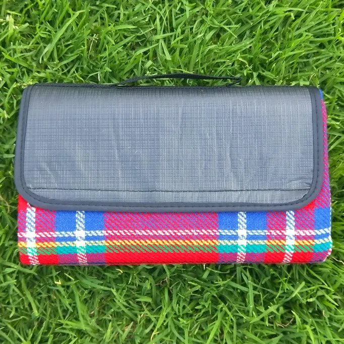 Waterproof PVC Underside Picnic Blanket with Handle