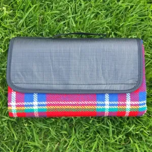 Waterproof PVC Underside Picnic Blanket with Handle
