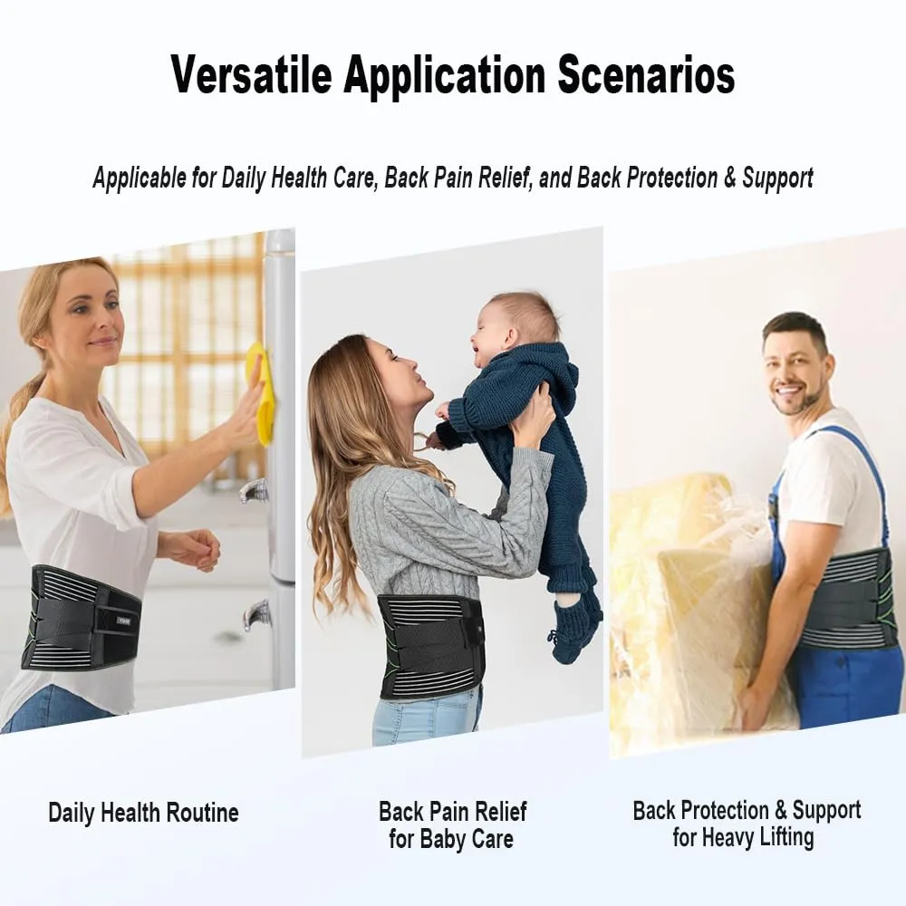 YAHA Back Brace for Lower Back Pain Relief for Women/Men with Lumbar Pad, Back Support Belt with 7 Stays for Heavy Lifting, Sedentariness, Breathable Lumbar Support for Herniated Disc, Sciatica - XXL