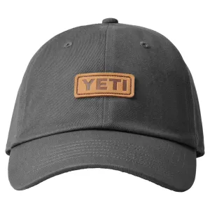 Yeti Leather Badge 6 Panel Trucker Cap - Grey