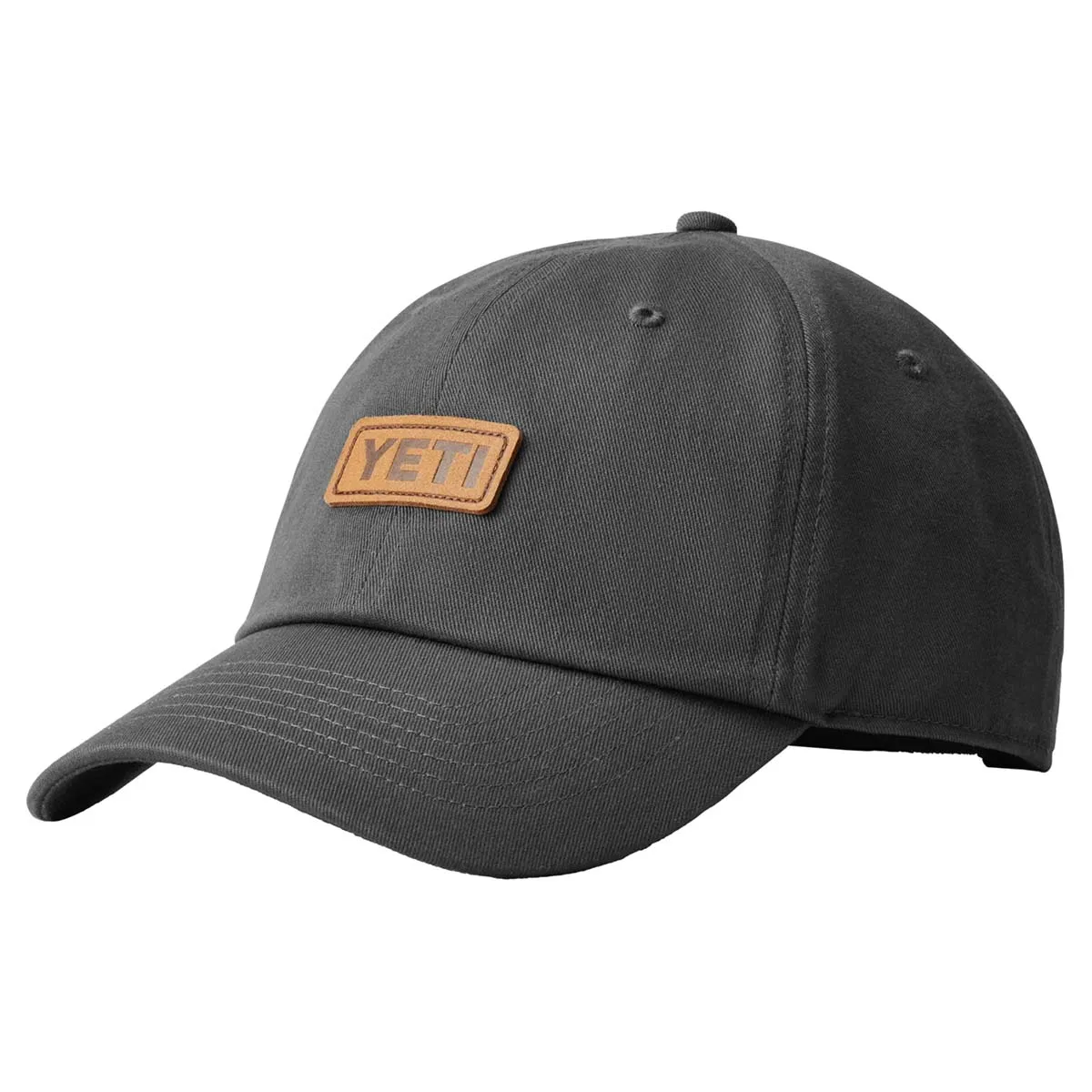 Yeti Leather Badge 6 Panel Trucker Cap - Grey