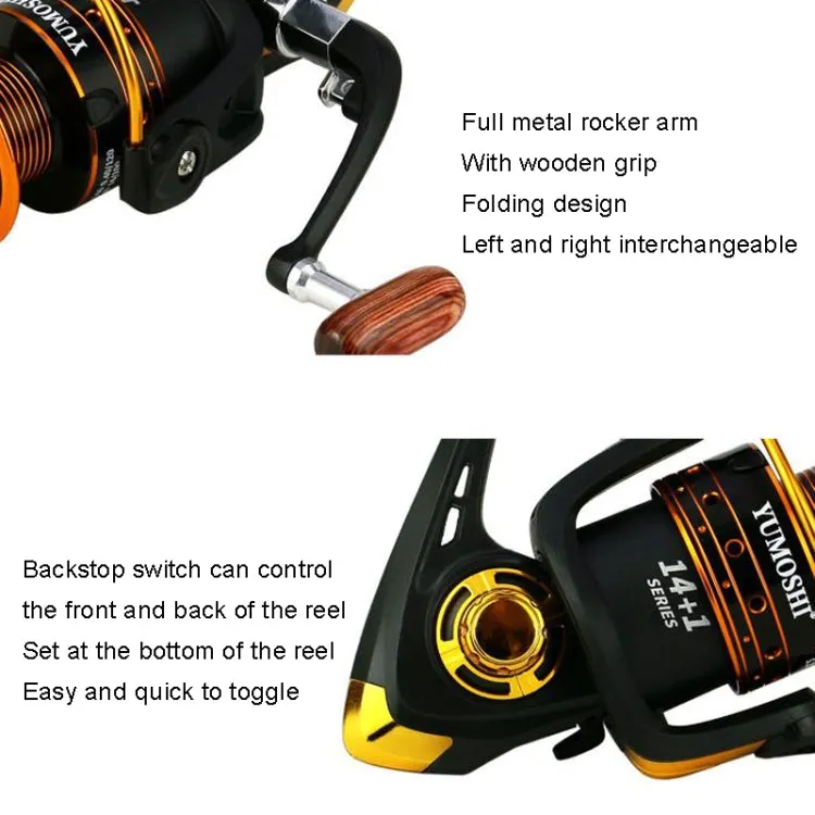 YUMOSHI AX4000 Metal Rocker Fishing Reel Spinning Reel