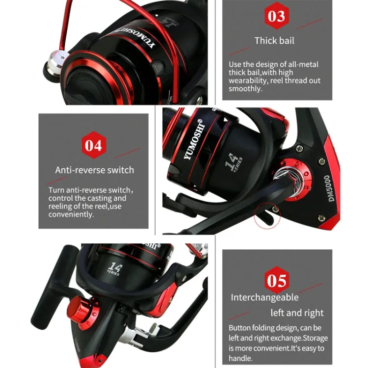 YUMOSHI DM3000 Metal Head Spinning Fishing Reel