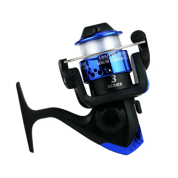 YUMOSHI JL200 Spinning Reel With Line(Electroplated Blue)