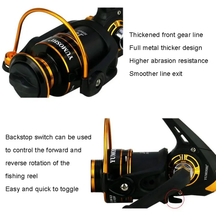 YUMOSHI JX2000 Metal Spinning Fishing Reel