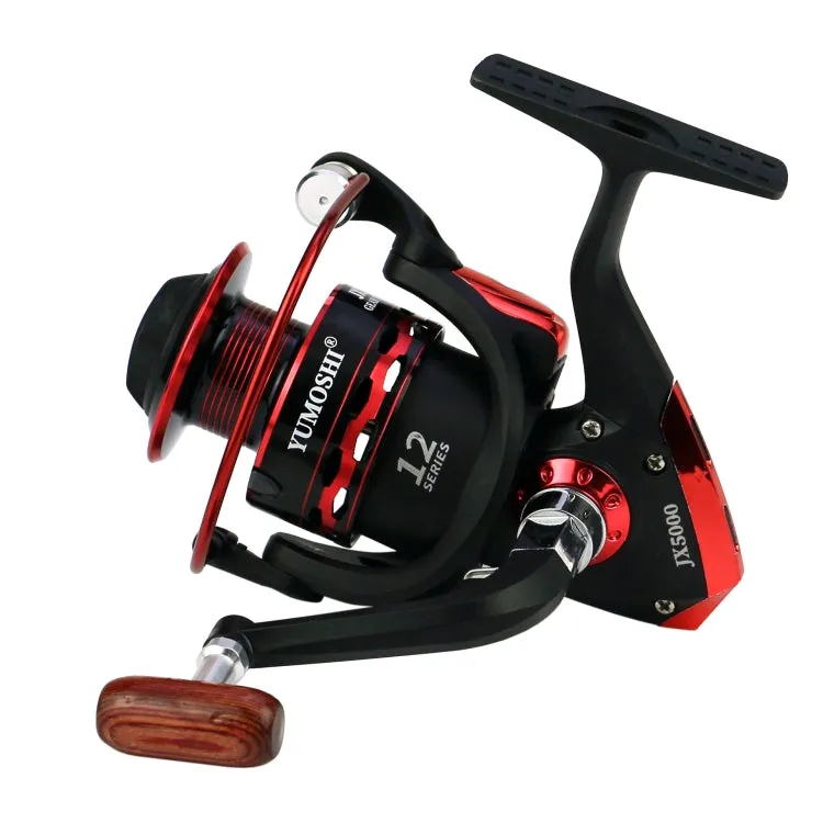 YUMOSHI JX2000 Wooden Handlebar Metal Head Fishing Reel Spinning Wheel
