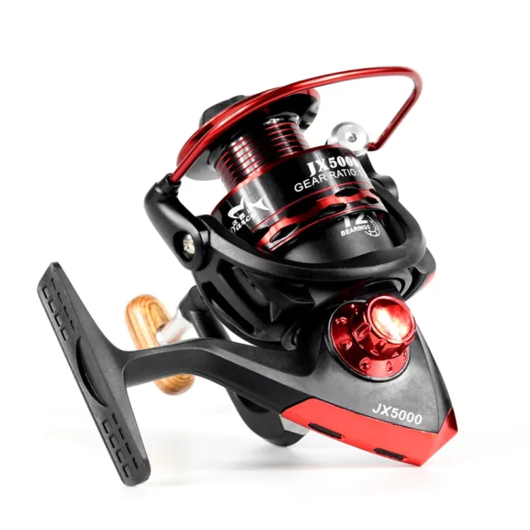 YUMOSHI JX2000 Wooden Handlebar Metal Head Fishing Reel Spinning Wheel