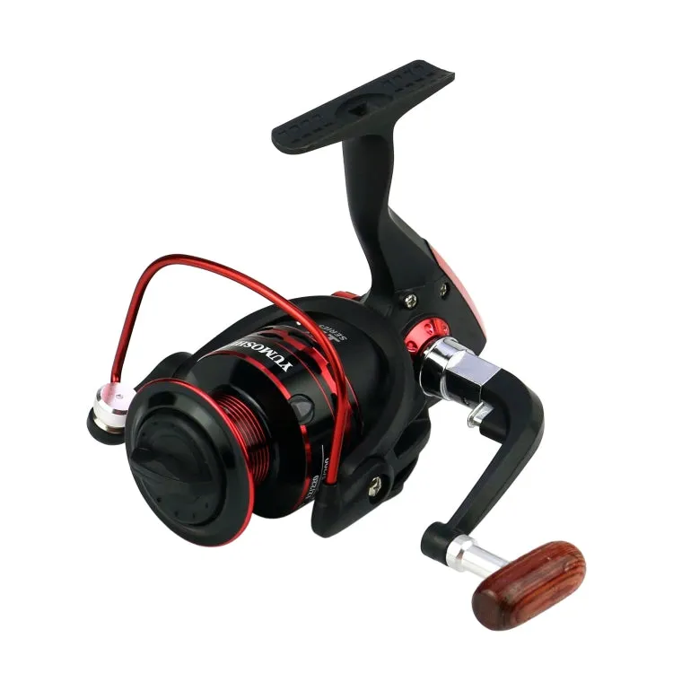 YUMOSHI JX2000 Wooden Handlebar Metal Head Fishing Reel Spinning Wheel