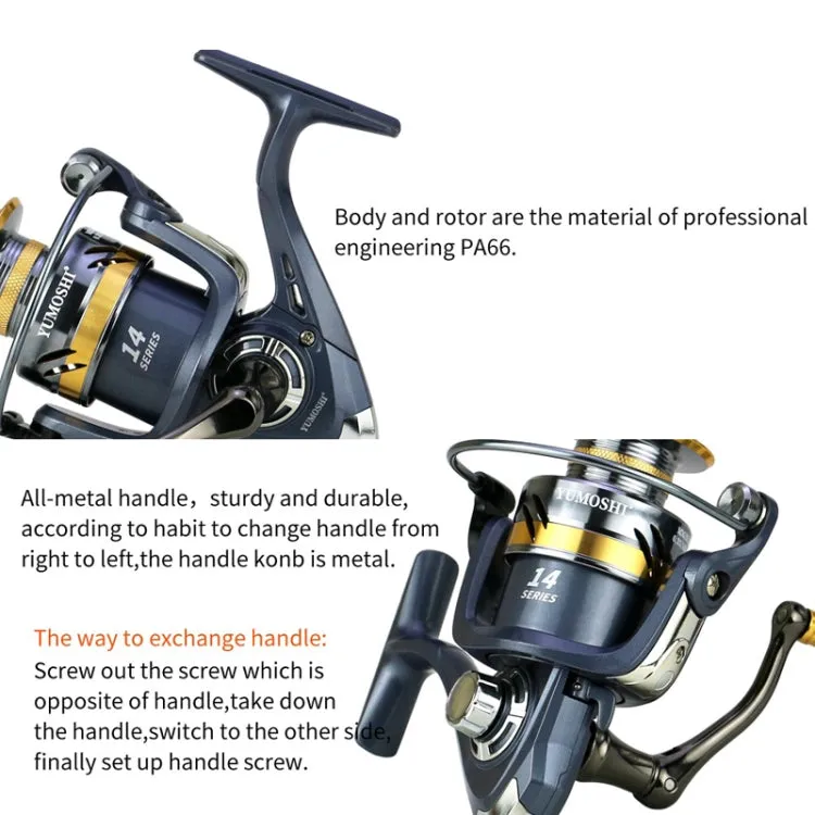 YUMOSHI KS7000 Spinning Fishing Reel Metal Rocker Metal Cup Reel