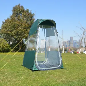 ZL8801 Single Foldable Outdoor Fishing Rainproof Sunshade Tent with Double-doors(Green)